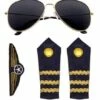 SET DE PILOTE AVIATEUR (Lunettes, épaulettes, Badge) -Costum’Art Boutique 00085 nc 00085 a