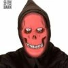 MASQUE SQUELETTE ROUGE (Masque En Latex + Capuche) Phosphorescent - Démo Vidéo -Costum’Art Boutique 00370 nc 00370 a