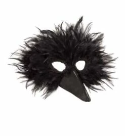 MASQUE D'OISEAU NOIR (Masque à Plumes)