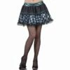 JUPETTE MOTIF DAMIER (Noir/Turquoise - Paillettes) -Costum’Art Boutique 0151S nc 0151S c
