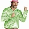 CHEMISE DISCO HOMME (Chemise Vert Fluo) 1 CHEMISE DISCO HOMME (Chemise Vert Fluo) -Costum’Art Boutique 021211