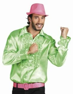 CHEMISE DISCO HOMME (Chemise Vert Fluo)