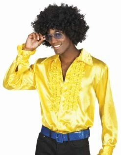 CHEMISE DISCO HOMME (Chemise Jaune)