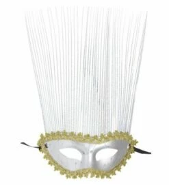 LOUP VÉNITIEN ARGENT (Lamelles Holographiques) Masque Carnaval