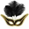 LOUP NOIR A PLUMES (Dorures, Plumes Noires) 2 LOUP NOIR A PLUMES (Dorures, Plumes Noires) -Costum’Art Boutique 03655 nc 03655 a