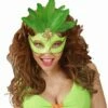 LOUP BRÉSILIEN VERT FLUO (Masque Et Plumes Néon)