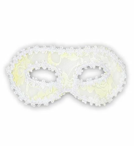 MASQUE BLANC A FLEURS 3 MASQUE BLANC A FLEURS