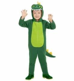 PETIT DRAGON VERT (Costume+capuche+masque) Tailles Enfants - Démo Vidéo
