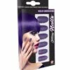 SET FAUX ONGLES VIOLETS (Auto Adhésifs + Paillettes) Pack De 12 Faux Ongles