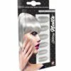 SET FAUX ONGLES ARGENTÉS (Auto Adhésifs Iridescents) 12 Faux Ongles à Paillettes -Costum’Art Boutique 05371 nc 05371 z