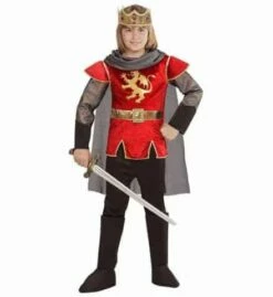COSTUME DU ROI ARTHUR (Costume Rouge+accessoires) Tailles Enfants - Démo Vidéo