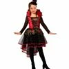 COSTUME FILLE VAMPIRE (Robe Avec Mini Chapeau) Tailles Enfants De 5 à 13 Ans
