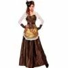 ROBE LONGUE STEAMPUNK (Robe, Ceinture, Chapeau) Tailles Adultes