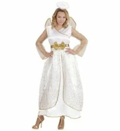 COSTUME D'ANGE FEMME (Robe Avec Ailes Et Auréole) Tailles Adultes - Démo Vidéo