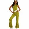 FEMME GROOVY ANNÉES 70 (Motifs Papier Peint Jaune) Tailles Adultes - Démo Vidéo -Costum’Art Boutique 0891 nc 0891 a