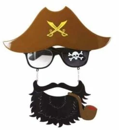 LUNETTES CAPITAINE PIRATE (Barbe, Chapeau, Pipe)