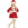 COSTUME PETITE MÈRE NOEL (Robe Et Bonnet De Noel) Tailles Enfants - Démo Vidéo