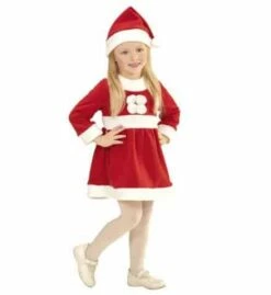 COSTUME PETITE MÈRE NOEL (Robe Et Bonnet De Noel) Tailles Enfants - Démo Vidéo