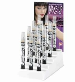 CRAYONS A MAQUILLAGE (Couleur Argent - 3.5 Ml) Présentoir 12 Crayons