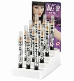 CRAYONS A MAQUILLAGE (Couleur Or - 3.5 Ml) Présentoir 12 Crayons