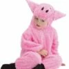 BÉBÉ COCHON FUZZY (Combinaison à Capuche) Tailles 0-6 Mois Et 1/2 Ans