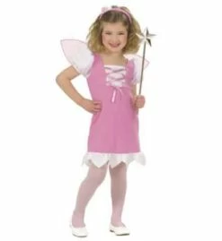 COSTUME PETITE FÉE ROSE (Pack 6 Robes Et Serre Têtes) Tailles 2/3 Ans Et 3/4 Ans