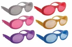 LUNETTES DISCO STRASS (Paillettes - 6 Coloris)