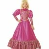 ROBE ROSE DE PRINCESSE (Robe Avec Jupon, Couronne) Tailles Enfant 8-10 Ans