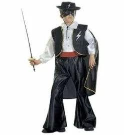 TENUE CAVALIER MASQUÉ (Costume Avec Accessoires) Tailles De 5 à 13 Ans