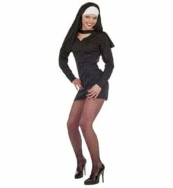 TENUE COURTE DE NONNE (Robe Courte Avec Coiffe) Tailles Adultes