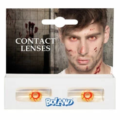 LENTILLES DÉCORATIVES (YEUX JAUNES ET SANG) Lentilles Longue Durée