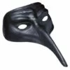 LOUP VÉNITIEN LONG NEZ (Masque Noir En Plastique) -Costum’Art Boutique 46873 nc 46873 a