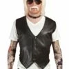 GILET DE BIKER SIMILI CUIR (Taille Unique Homme) -Costum’Art Boutique 55870