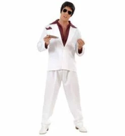 COSTUME TONY LE TRUAND (Chemise, Veste, Pantalon) Foulard - Tailles Adultes