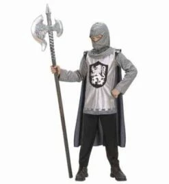 CAVALIER COEUR DE LION (Costume, Cape Et Cagoule) Tailles Enfants De 5 à 13 Ans