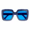LUNETTES BLEUES STRASS (Supporter France BBR) -Costum’Art Boutique 61992