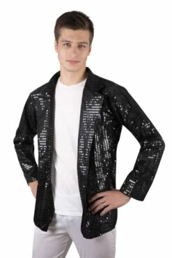 VESTE DISCO A PAILLETTES (Paillettes Noires)