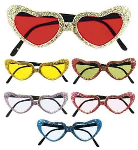 LUNETTES COEURS (Paillettes - 6 Coloris) 3 LUNETTES COEURS (Paillettes - 6 Coloris)