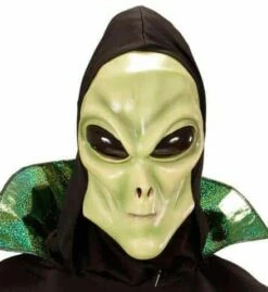 MASQUE ALIEN EN LATEX (Capuche Et Yeux Globuleux) Démo Vidéo