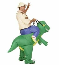 EXPLORATEUR DINOSAURE (Déguisement Gonflable) Porte Moi - Taille Adulte Démo Vidéo