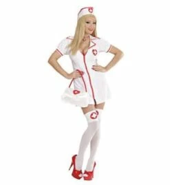 TENUE D’INFIRMIÈRE SEXY (Robe Fermeture Et Chapeau) Tailles Adultes