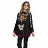 PONCHO JOUR DES MORTS (Modèle Dia De Los Muertos) Taille Unique Femme -Costum’Art Boutique 79185