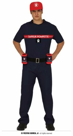 TENUE SAPEUR POMPETTE (Déguisement Pour Adulte) Taille Unique 52/54