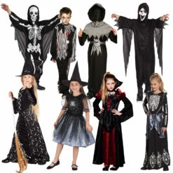 PACK HALLOWEEN DE LUXE (Pack Mixte De 4 à 12 Ans) Lot De 8 Déguisements
