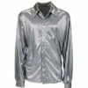 CHEMISE DISCO ARGENT (Chemise Holographique) Tailles Adultes