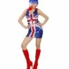 ROBE DRAPEAU ANGLAIS UK (Robe Courte à Paillettes) Tailles Adultes - Démo Vidéo