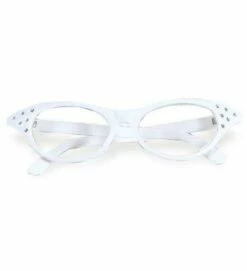 LUNETTES ANNÉES 50 (Lunettes Blanches à Strass)