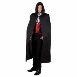 CAPE NOIRE DE VAMPIRE (Taille 180 Cm)