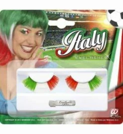 FAUX CILS ALLEZ ITALIE (Bouteille De Colle En Verre) Supporter Italie