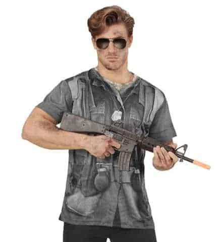 T-SHIRT SOLDAT HÉROÏQUE (Impression Photo Réaliste) Tailles Adultes - Démo Vidéo 3 T-SHIRT SOLDAT HÉROÏQUE (Impression Photo Réaliste) Tailles Adultes - Démo Vidéo